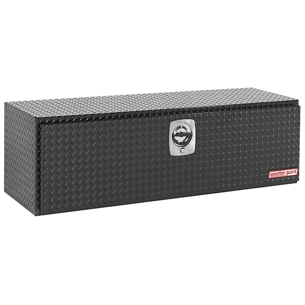 TOOL BOX Underbed Single Door Diamond Tread Black Aluminum 6018 Inch Length x 18 Inch Width x